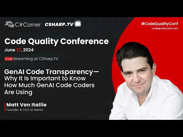 'Video thumbnail for GenAI Code Transparency—why it is important to know how much GenAI Code coders are using'