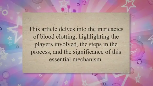 Video thumbnail for Blood Clotting