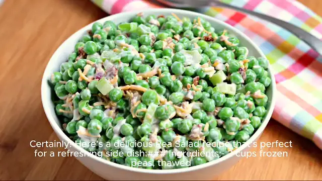 Video thumbnail for pea salad recipe