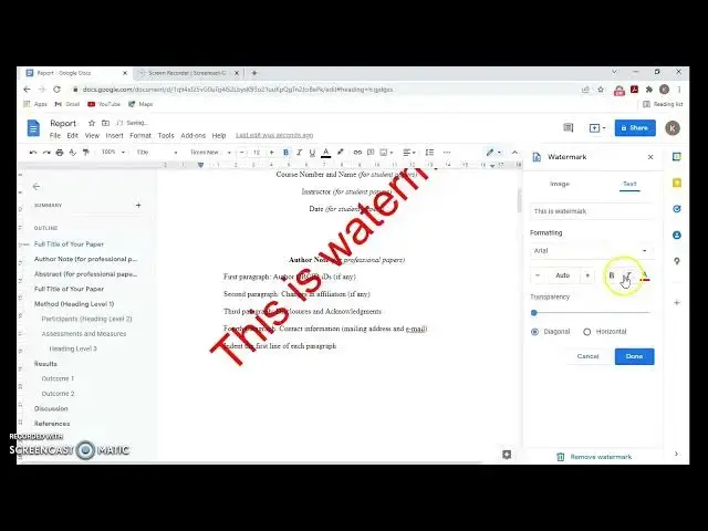Video thumbnail for How to add watermark in Google Doc