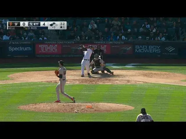 'Video thumbnail for Anthony Rizzo KNOCKS a RBI Sacrifice-Fly, Scoring Anthony Volpe! | New York Yankees | 4/2/2023'