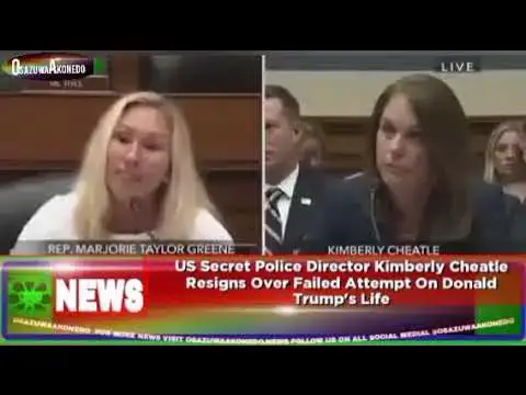 Video thumbnail for US Secret Police Director Kimberly Cheatle Resigns Over Failed Attempt On Donald Trump's Life