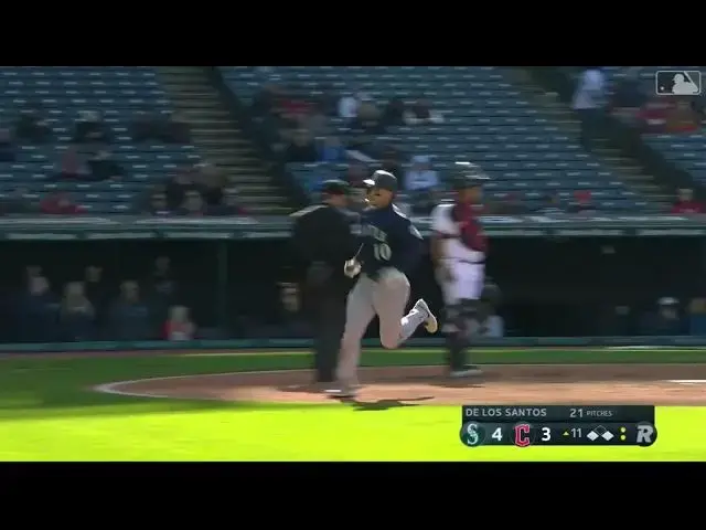 'Video thumbnail for Kolten Wong SLAPS a RBI Sacrifice-Fly! | Seattle Mariners | 4/9/2023'