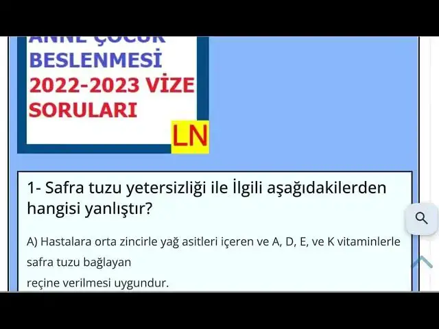 Video thumbnail for Auzef Anne Çocuk Beslenmesi 2022-23 Vize Soruları