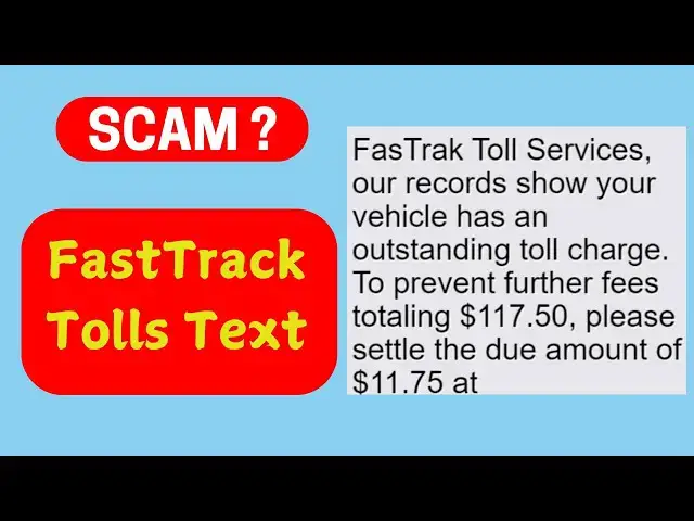 Video thumbnail for Tollsca.com Scam Text! Fake FasTrak Toll Charge Alert!