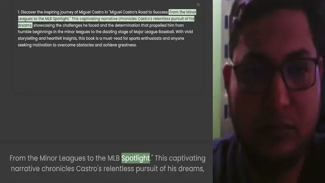 'Video thumbnail for 1. Discover the inspiring journey of Miguel Castro in Miguel Castro’s Road to Success From the Minor Leagues to the MLB Spotlight. This captivating narrative chronicles Castro's relentless pursuit of his dreams, showcasing the challenges'