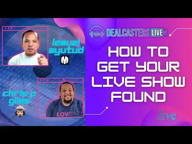 Video thumbnail for How To Get Your Live Show Found:  Chris P Giles