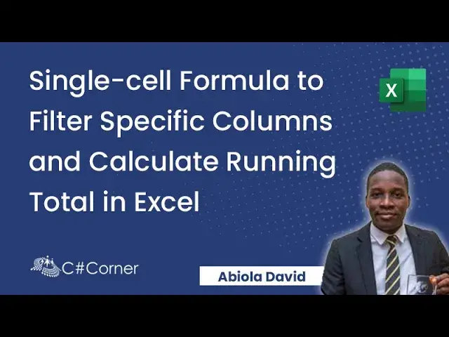 Video thumbnail for Single-cell Formula to Filter Specific Columns and Calculate Running Total in Excel