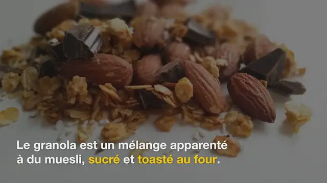 Video thumbnail for Granola aux 3 flocons, amandes grillées et chocolat noir