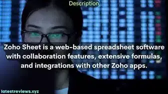 Video thumbnail for Web Based Spreadsheet Editor Zoho Sheet