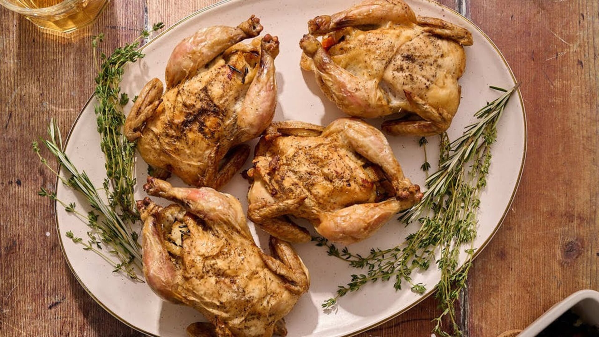 Video thumbnail for Wild Rice-Stuffed Cornish Hens Recipe