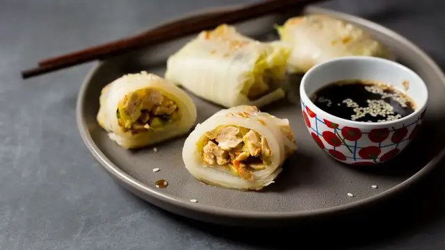 Video thumbnail for Cabbage Roll Dumplings With Tempeh Recipe