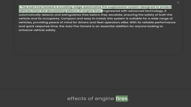 Video thumbnail for vehicles from the devastating effects of engine fires. Engineered with advanced technology, it automatically detects and extinguishes fires before they escalate, ensuring the safety of both the vehicle and its occupants. Compact and easy