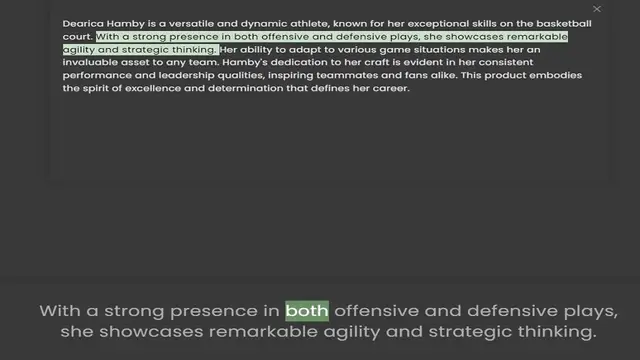 Video thumbnail for Dearica Hamby is a versatile and dynamic athlete, known for her exceptional skills on the basketball court. With a strong presence in both offensive and defensive plays, she showcases remarkable agility and strategic thinking. Her ability