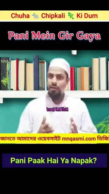 Video thumbnail for Chuha Ya Badi Chhipkali Ki Dum Pani Mein Gir Jaye To Pani Napaak? #islamicmaslemasail #paknapak