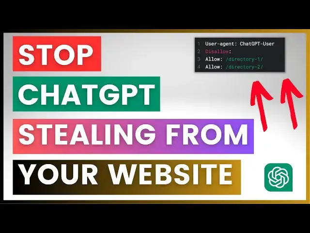 Video thumbnail for How To Stop ChatGPT From Stealing Content From Your Website? [in 2023]