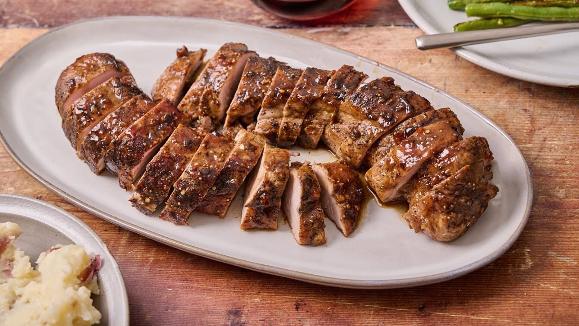 Video thumbnail for Fig And Thai Chile-Glazed Pork Tenderloin Recipe