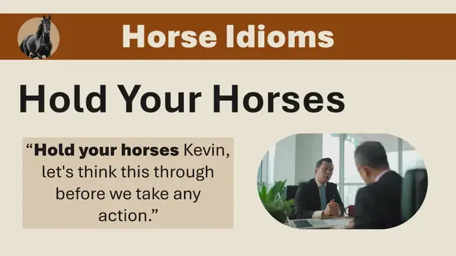 Video thumbnail for Hold Your Horses Meaning in English | Common Horse Idioms Explained