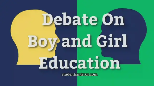 'Video thumbnail for Debate on Boy and Girl Education '