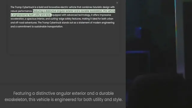 Video thumbnail for robust performance. Featuring a distinctive angular exterior and a durable exoskeleton, this vehicle is engineered for both utility and style. Equipped with advanced technology, it offers impressive acceleration, a spacious interior, and