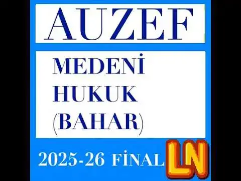 Video thumbnail for Medeni Hukuk 2025-2026 Final Soruları