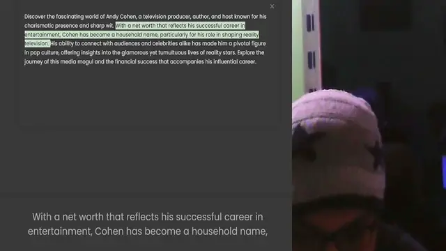 Video thumbnail for Discover the fascinating world of Andy Cohen, a television producer, author, and host known for his charismatic presence and sharp wit. With a net worth that reflects his successful career in entertainment, Cohen has become a household na