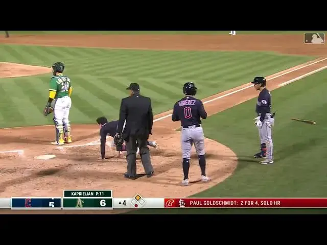 'Video thumbnail for Myles Straw SMACKS a Two-Run Double! | Cleveland Guardians | 4/3/2023'