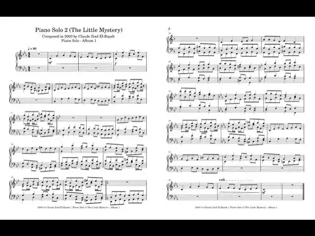 'Video thumbnail for Claude Ziad El-Bayeh - Piano Solo 2 (The Little Mystery) - Composed in 2000'