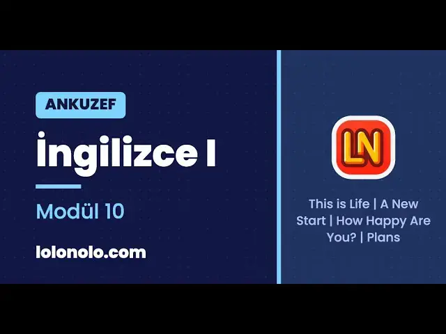 Video thumbnail for Ankuzef İngilizce I Modül 10 Deneme Sınavı