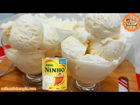 Video thumbnail for Sorvete MEGA Cremoso de Leite Ninho, Rende 4 Litros de Sorvete Muito Fácil de Fazer
