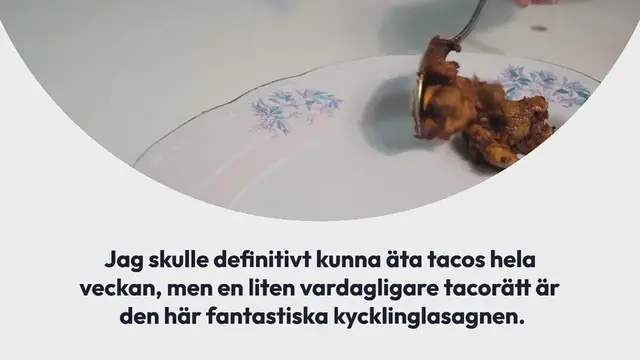 Video thumbnail for Tacokryddad kycklinglasagne
