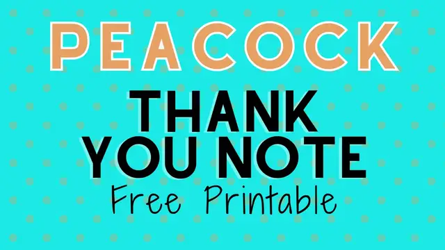 Video thumbnail for peacock thank you humix video