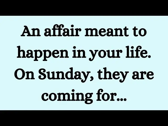 Video thumbnail for GOD' MESSAGE: An affair meant to happen in your life. On Sunday, they are coming for..✝️God Miracles