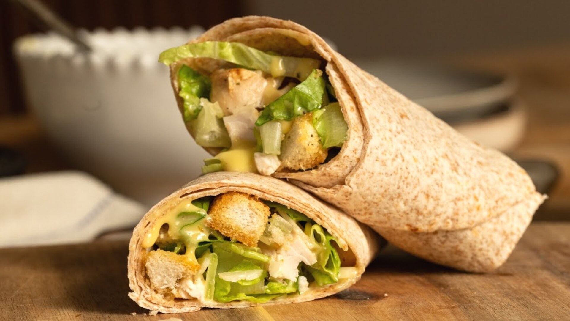 Video thumbnail for Our Chicken Caesar Wrap Is The Ultimate Lunch On-The-Go