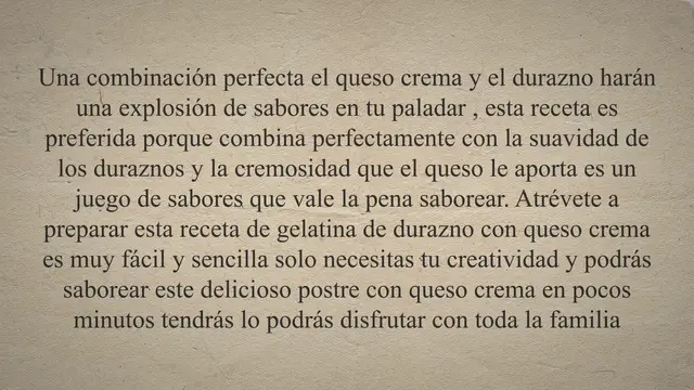 Video thumbnail for Receta gelatina de queso crema y durazno