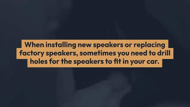 Video thumbnail for How To Drill New Holes For Car Speakers