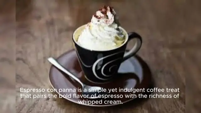 Video thumbnail for Espresso Con Panna Recipe