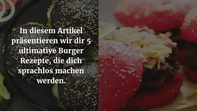 Video thumbnail for 5 ultimative Burger Rezepte zum Niederknien