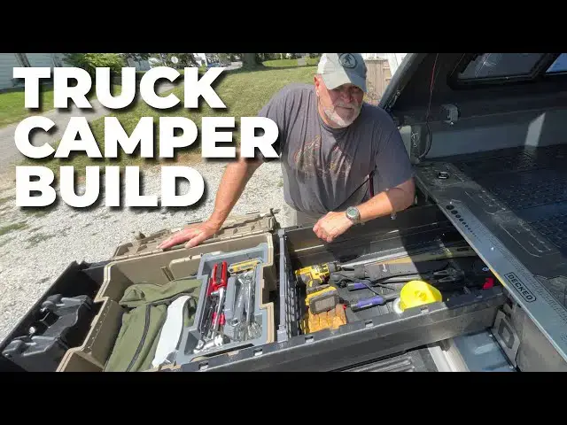 Video thumbnail for TRUCK CAMPER BUILD | BUG OUT & CAMPING - Decked Drawer System