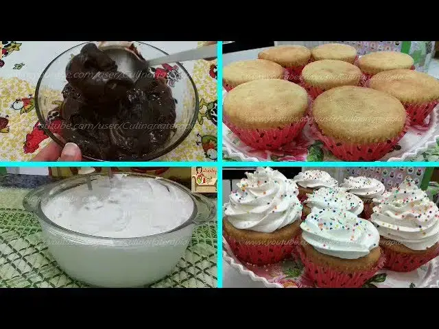 Video thumbnail for Recheio de Chocolate e Cobertura de Chantininho - COMO FAZER CUPCAKE