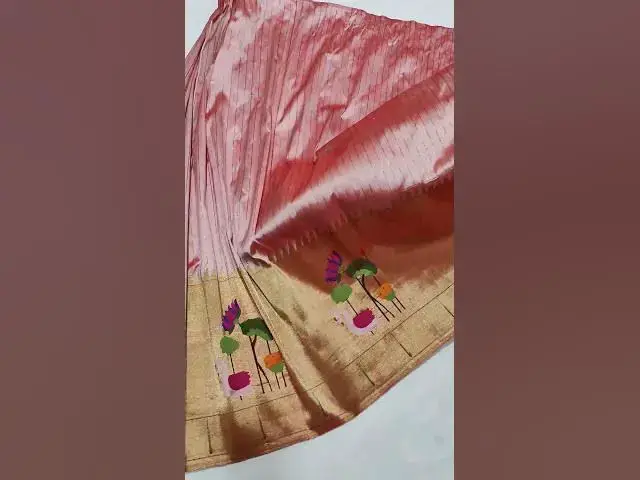 Video thumbnail for Unstitched paithani Lehenga with swan design #paithani #lehenga #lehengalove