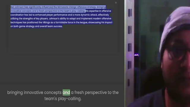 Video thumbnail for Ben Johnson has significantly influenced the Minnesota Vikings' offensive strategy, bringing innovative concepts and a fresh perspective to the team's play-calling. His expertise in offensive coordination has led to enhanced player perfor