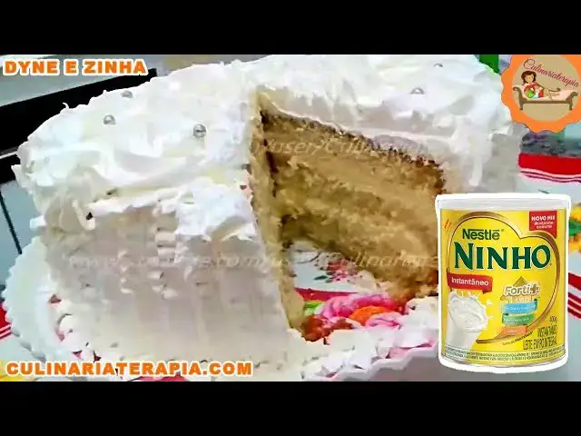 Video thumbnail for Bolo Gelado Com Recheio Cremoso de Leite Ninho e Cobertura de Chantininho