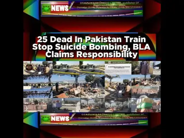 Video thumbnail for 25 Dead In Pakistan Train Stop Suicide Bombing, BLA Claims Responsibility