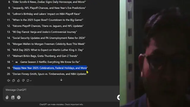 'Video thumbnail for Happy New Year 2025 Celebrations, Federal Holidays, and More'