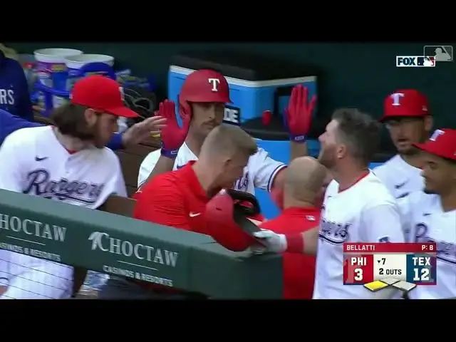 'Video thumbnail for Nathaniel Lowe KNOCKS a RBI Groundout, Scoring Josh H. Smith! | Texas Rangers | 4/1/2023'
