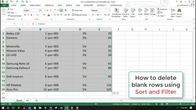 Video thumbnail for How to delete Blank Rows in Excel