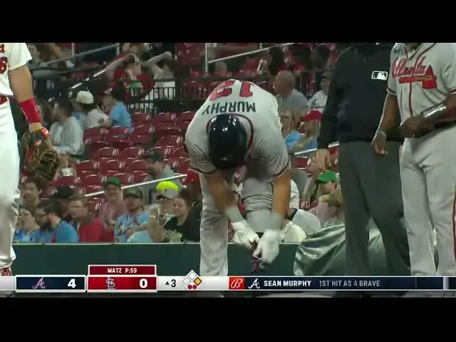 'Video thumbnail for Sean Murphy CRANKS a RBI Single, Scoring Travis d'Arnaud! | Atlanta Braves | 4/4/2023'