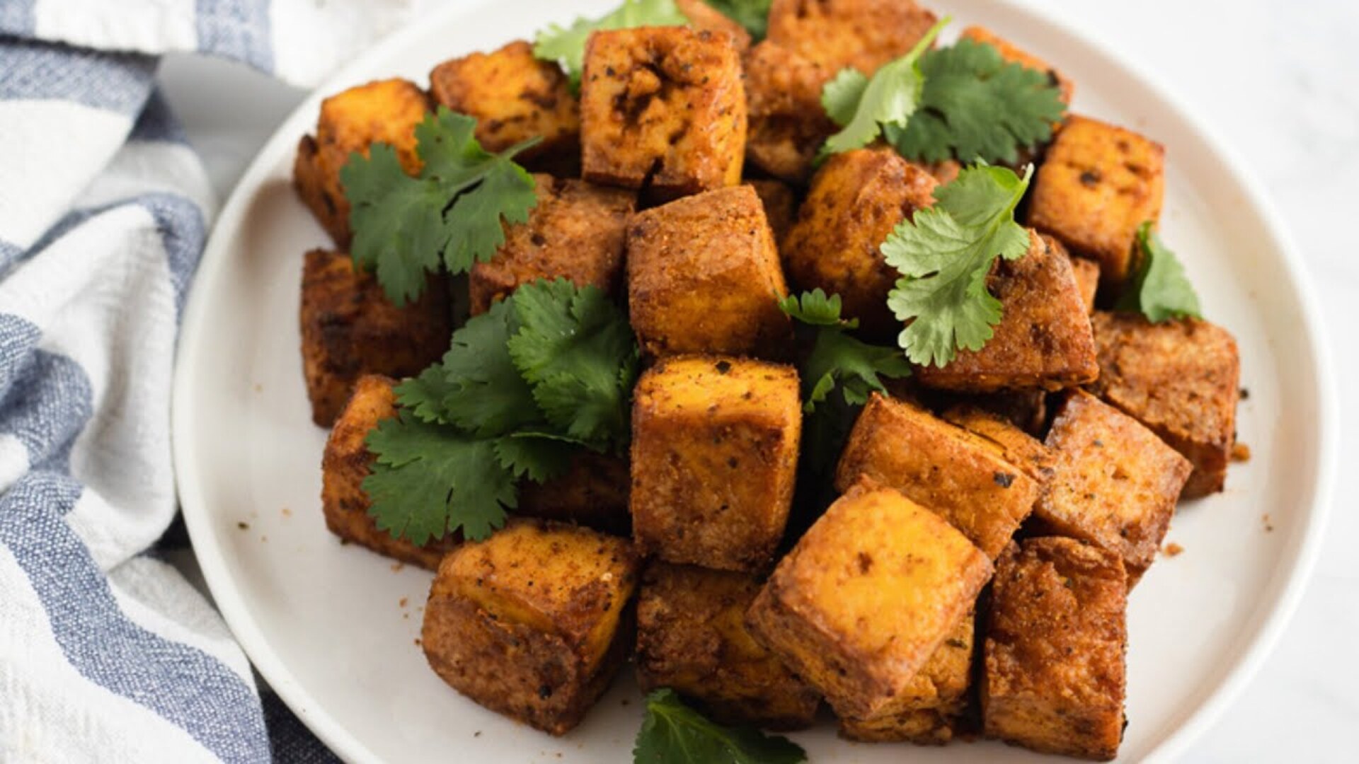 Video thumbnail for Mexican-Inspired Baked Tofu Recipe