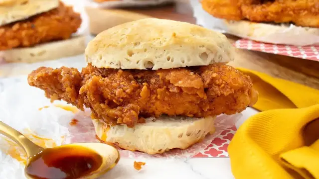 Video thumbnail for Copycat Hardee's Nashville Hot Chicken Biscuit Recipe